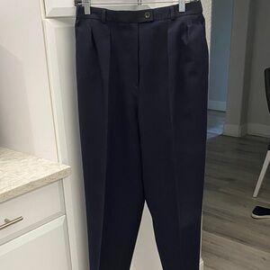 Womans Navy Slacks Lined Wool